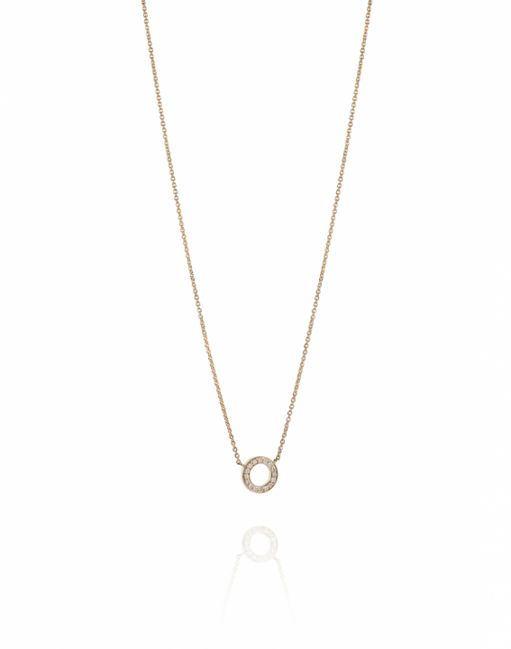 Circle Of Love Colares Ouro 42-45 cm no grupo Colares / Colares de diamantes em SCANDINAVIAN JEWELRY DESIGN (10-101-02001-4245)