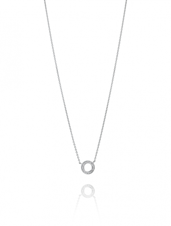 Circle Of Love Colares Ouro branco 42-45 cm no grupo Colares / Colares de diamantes em SCANDINAVIAN JEWELRY DESIGN (10-102-02001-4245)