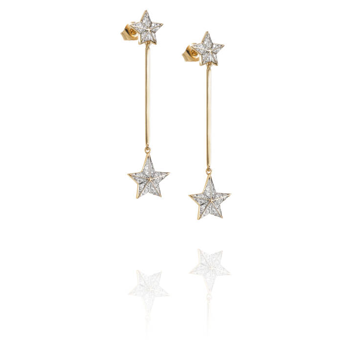 Reach The Star & Stars Brinco Ouro no grupo Brincos / Brincos de ouro em SCANDINAVIAN JEWELRY DESIGN (12-101-01408-0000)