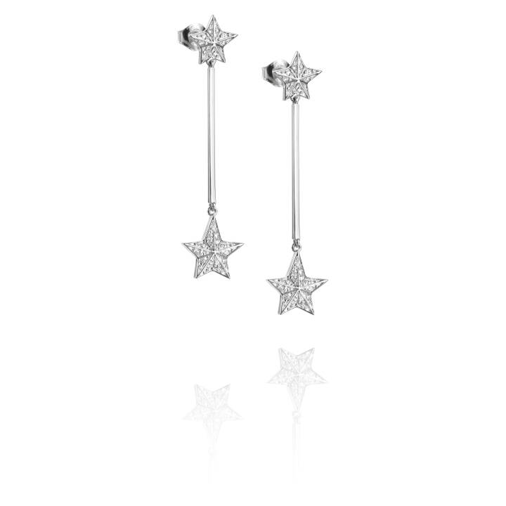 Reach The Star & Stars Brinco Ouro branco no grupo Brincos / Brincos de diamantes em SCANDINAVIAN JEWELRY DESIGN (12-102-01408-0000)
