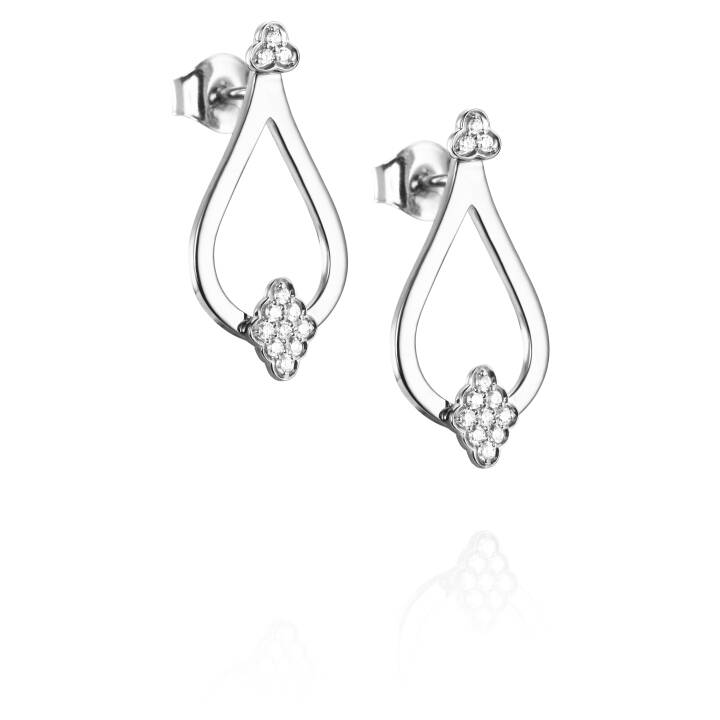 Little Dew Drops & Stars Brinco Ouro branco no grupo Brincos / Brincos de diamantes em SCANDINAVIAN JEWELRY DESIGN (12-102-01828-0000)