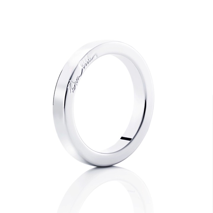 Half Round Anel Prata no grupo Anéis / Anéis de prata em SCANDINAVIAN JEWELRY DESIGN (13-100-00303)