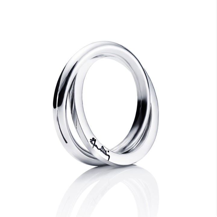 Twosome Anel Prata no grupo Anéis / Anéis de prata em SCANDINAVIAN JEWELRY DESIGN (13-100-00519)