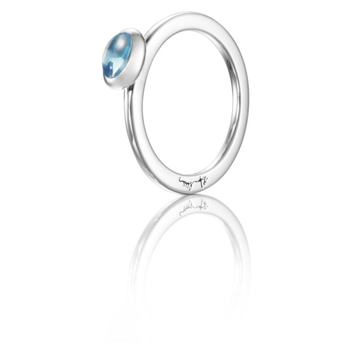 Love Bead Prata - Topaz Anel Prata no grupo Anéis / Anéis de prata em SCANDINAVIAN JEWELRY DESIGN (13-100-01575)