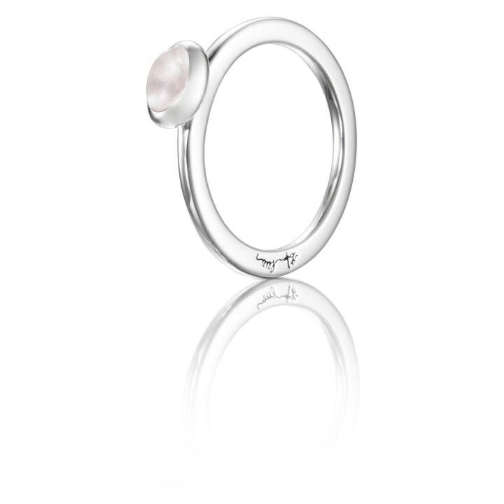 Love Bead Prata - Rose Quartz Anel Prata no grupo Anéis / Anéis de prata em SCANDINAVIAN JEWELRY DESIGN (13-100-01576)