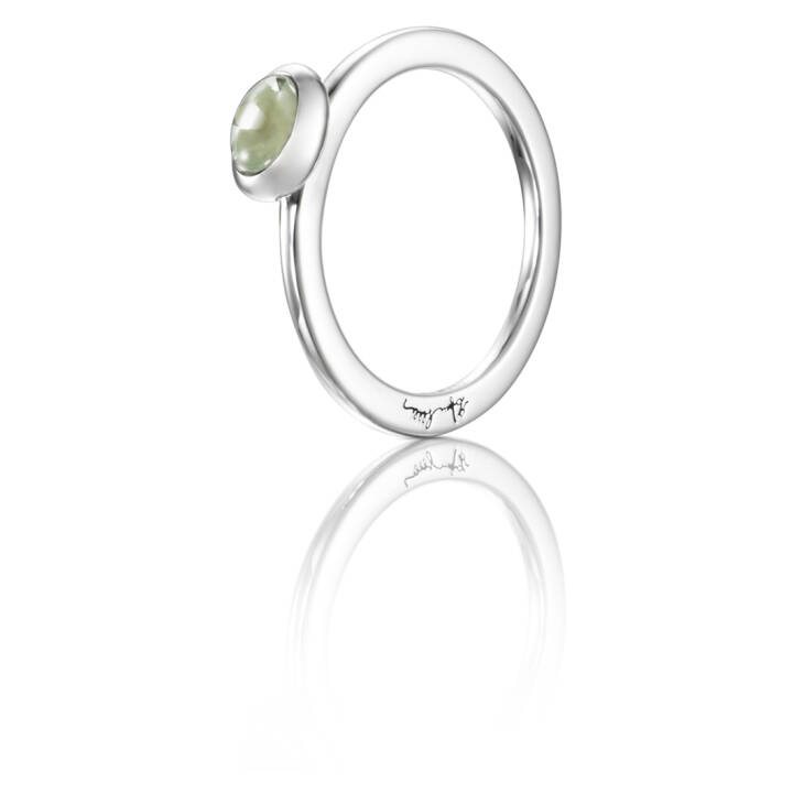 Love Bead Prata - Green Quartz Anel Prata no grupo Anéis / Anéis de prata em SCANDINAVIAN JEWELRY DESIGN (13-100-01577)