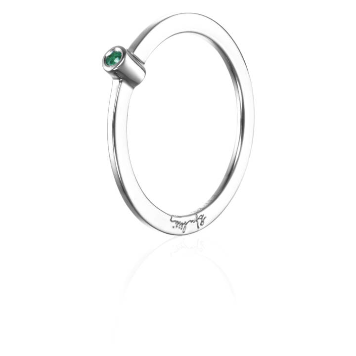 Micro Blink - Green Emerald Anel Prata no grupo Anéis / Anéis de prata em SCANDINAVIAN JEWELRY DESIGN (13-100-01899)