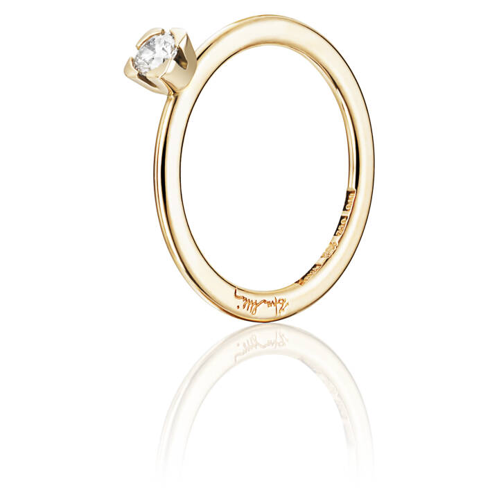 Love Bead Wedding 0.19 ct Diamante Anel Ouro no grupo Anéis / Anéis de noivado & alianças em SCANDINAVIAN JEWELRY DESIGN (13-101-00455)