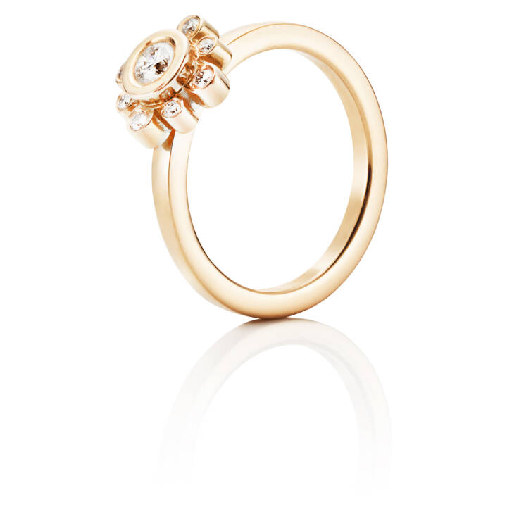 Sweet Hearts Crown 0.19 ct Diamante Anel Ouro no grupo Anéis / Anéis de noivado & alianças em SCANDINAVIAN JEWELRY DESIGN (13-101-00541)