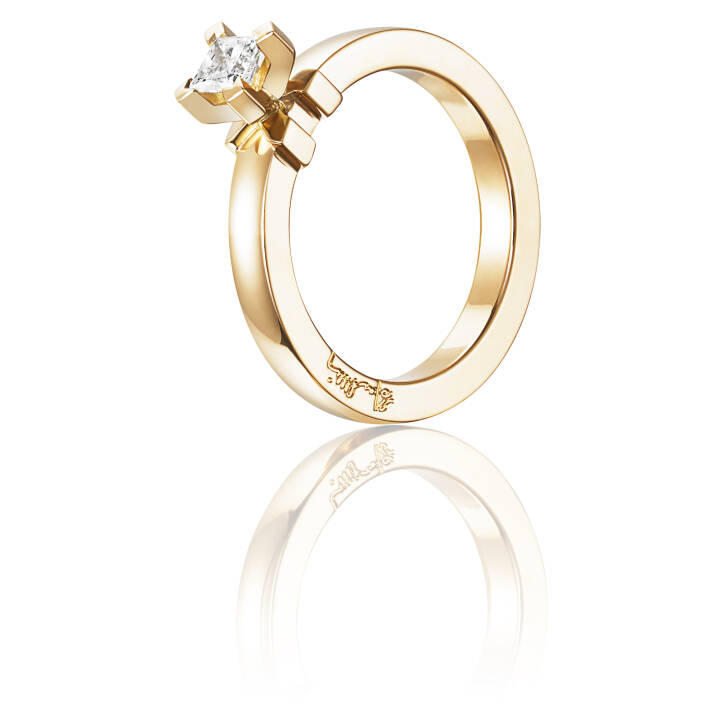 Dolce Branco Princess 0.30 ct Diamante Anel Ouro no grupo Anéis / Anéis de noivado & alianças em SCANDINAVIAN JEWELRY DESIGN (13-101-01105)