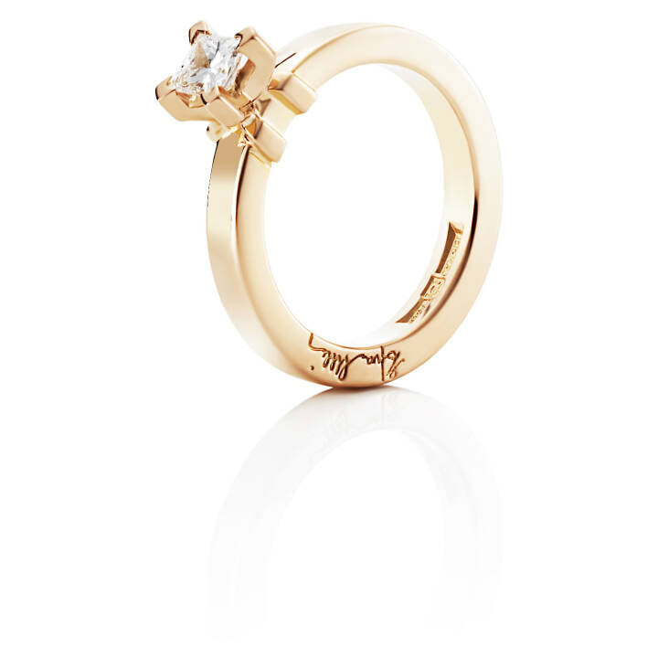 Dolce Branco Princess 0.40 ct Diamante Anel Ouro no grupo Anéis / Anéis de noivado & alianças em SCANDINAVIAN JEWELRY DESIGN (13-101-01106)