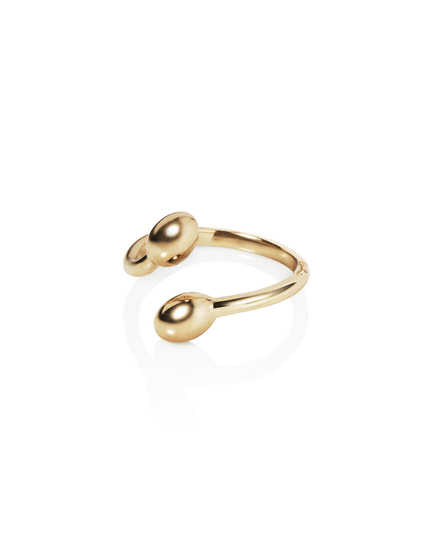 Love Bead Twin Ring Gold no grupo Anéis / Anéis de ouro em SCANDINAVIAN JEWELRY DESIGN (13-101-02180-0000)