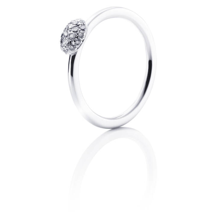 Love Bead - Diamonds Anel Ouro branco no grupo Anéis / Anéis de ouro branco em SCANDINAVIAN JEWELRY DESIGN (13-102-00440)