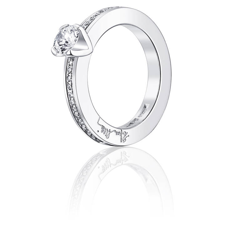 Heart To Heart 0.50 ct Diamante Anel Ouro branco no grupo Anéis / Anéis de ouro branco em SCANDINAVIAN JEWELRY DESIGN (13-102-00933)