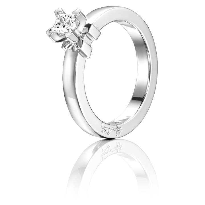 Dolce Branco Princess 0.30 ct Diamante Anel Ouro branco no grupo Anéis / Anéis de ouro branco em SCANDINAVIAN JEWELRY DESIGN (13-102-01105)