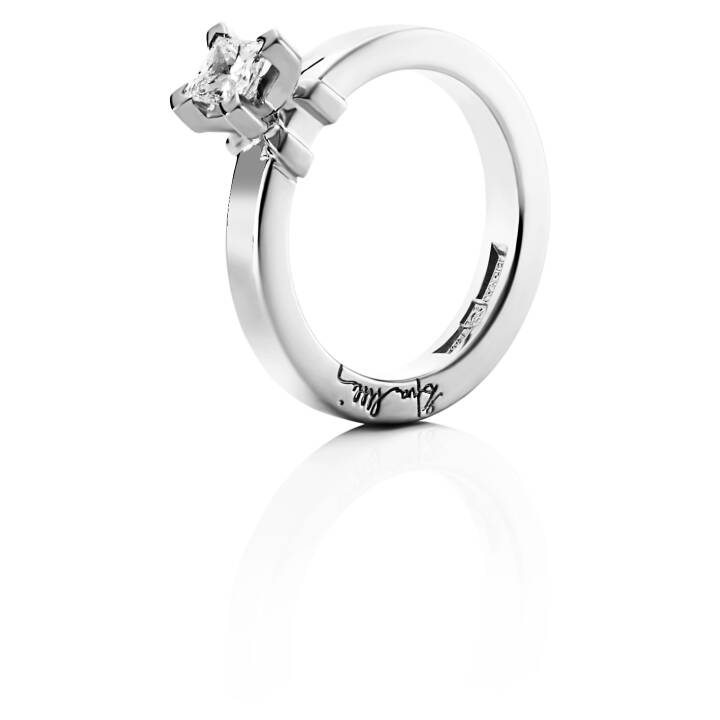 Dolce Branco Princess 0.40 ct Diamante Anel Ouro branco no grupo Anéis / Anéis de diamantes em SCANDINAVIAN JEWELRY DESIGN (13-102-01106)