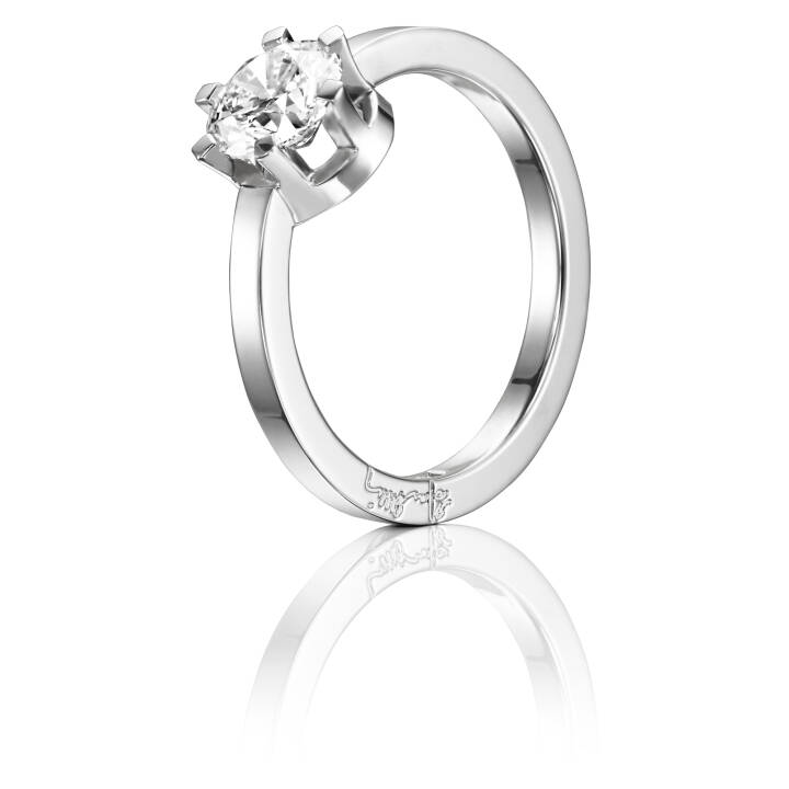 Crown Wedding 1.0 ct Diamante Anel Ouro branco no grupo Anéis / Anéis de ouro branco em SCANDINAVIAN JEWELRY DESIGN (13-102-01126)