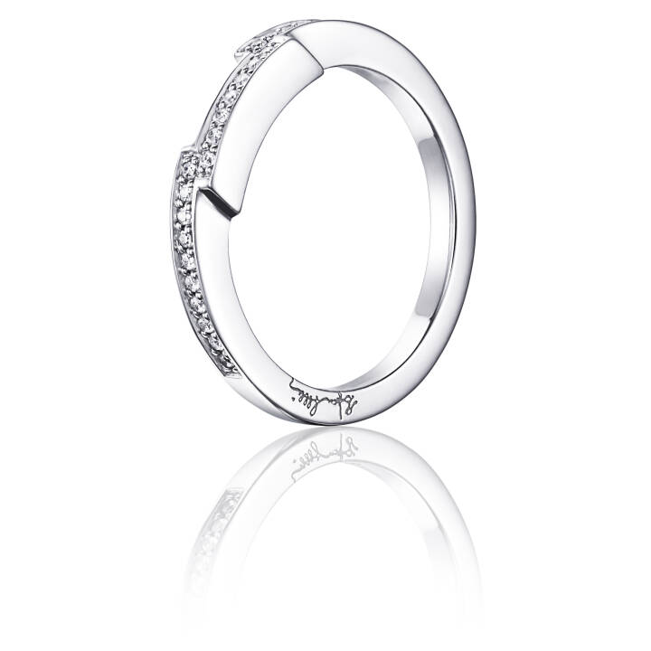 Deco Thin Anel Ouro branco no grupo Anéis / Anéis de ouro branco em SCANDINAVIAN JEWELRY DESIGN (13-102-01195)