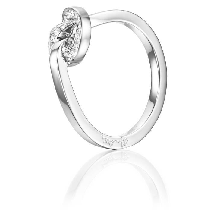 Love Knot & Stars Anel Ouro branco no grupo Anéis / Anéis de ouro branco em SCANDINAVIAN JEWELRY DESIGN (13-102-01304)