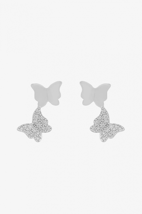 Vega short ear Silver clear no grupo Brincos / Brincos de prata em SCANDINAVIAN JEWELRY DESIGN (1313-6600-012)