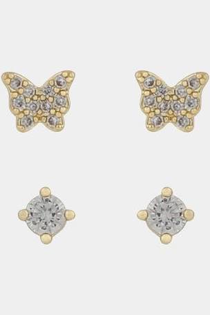 Vega ear set Gold clear no grupo Brincos / Brincos de ouro em SCANDINAVIAN JEWELRY DESIGN (1313-6800-251)