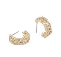 Vega stone oval ear Gold clear no grupo Brincos / Brincos de ouro em SCANDINAVIAN JEWELRY DESIGN (1313-7200-251)