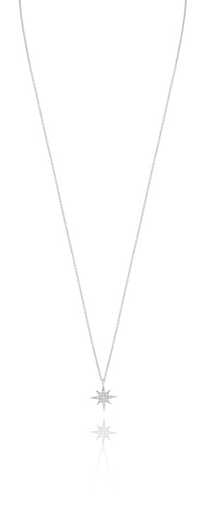 One star Colares Prata 41-45 cm no grupo Colares / Colares de prata em SCANDINAVIAN JEWELRY DESIGN (1637111001)