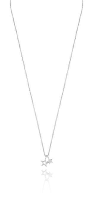 Double star pendant Colares Prata 42-47 cm no grupo Colares / Colares de prata em SCANDINAVIAN JEWELRY DESIGN (1712111001)