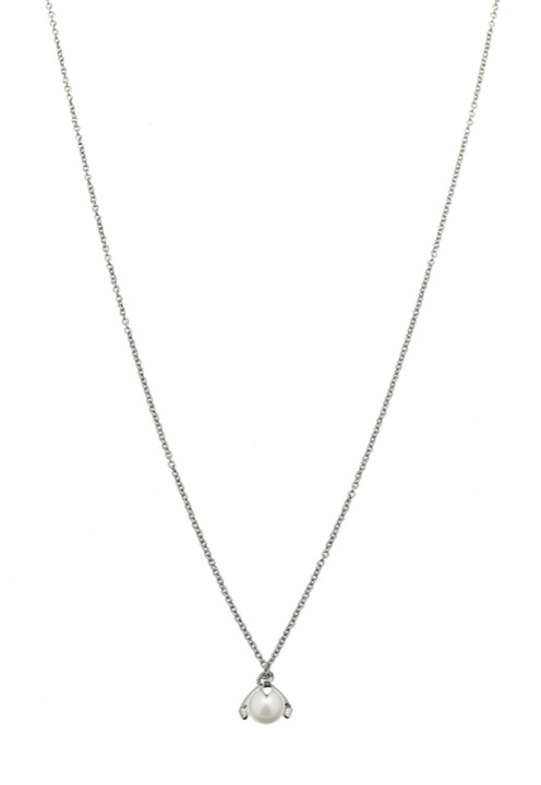 Pearl short Colares Prata 42-47 cm no grupo Colares / Colares de prata em SCANDINAVIAN JEWELRY DESIGN (1814171001)