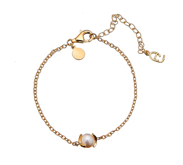 Pearl chain braclet Ouro no grupo Pulseira / Pulseiras de ouro em SCANDINAVIAN JEWELRY DESIGN (1814322001)
