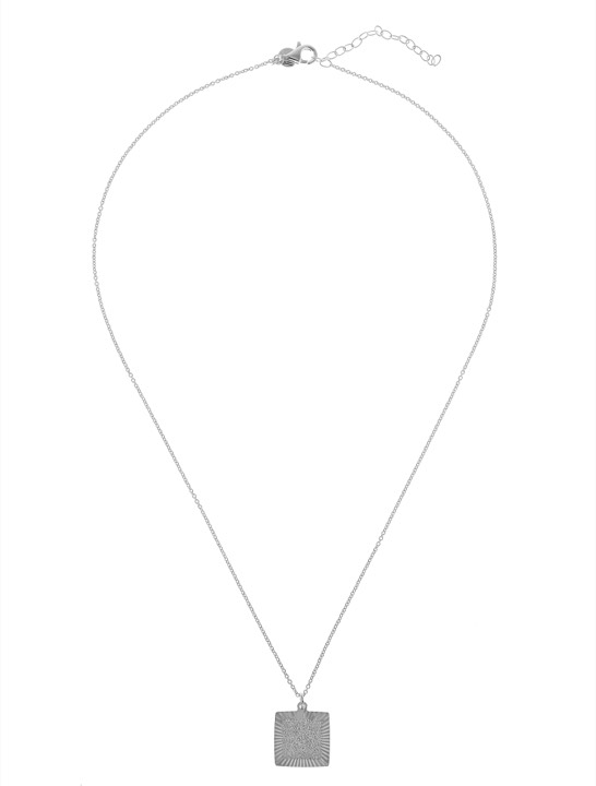 Two square pendent Colares Prata 45-60 cm no grupo Colares / Colares de prata em SCANDINAVIAN JEWELRY DESIGN (1821170001)