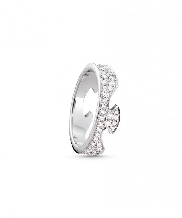 FUSION END Anel Diamante PAVÉ 0.66 ct Ouro branco no grupo Anéis / Anéis de ouro branco em SCANDINAVIAN JEWELRY DESIGN (20000331)