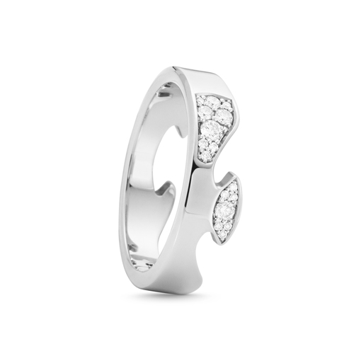FUSION END Anel Diamant (Ouro branco) no grupo Anéis / Anéis de ouro branco em SCANDINAVIAN JEWELRY DESIGN (20001062)