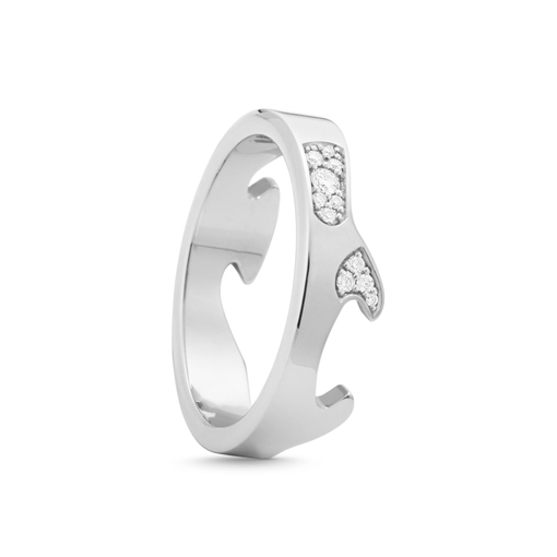 FUSION END Anel Diamant (Ouro branco) no grupo Anéis / Anéis de diamantes em SCANDINAVIAN JEWELRY DESIGN (20001063)