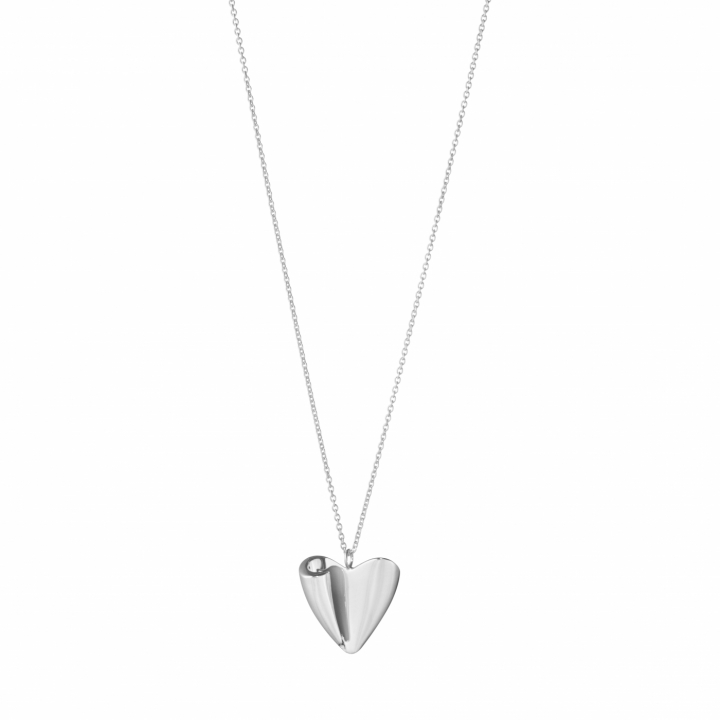 FOLDED HEART PENDANT Prata no grupo Brincos / Brincos de prata em SCANDINAVIAN JEWELRY DESIGN (20001526)