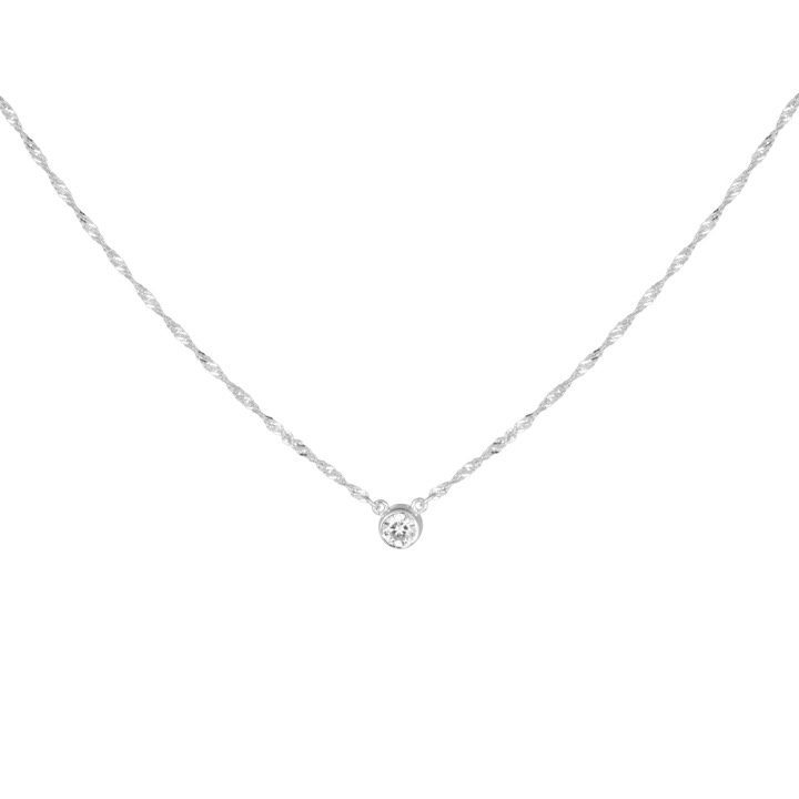 Cubic single Colares 40-45 cm Prata no grupo Colares / Colares de prata em SCANDINAVIAN JEWELRY DESIGN (2012170004)