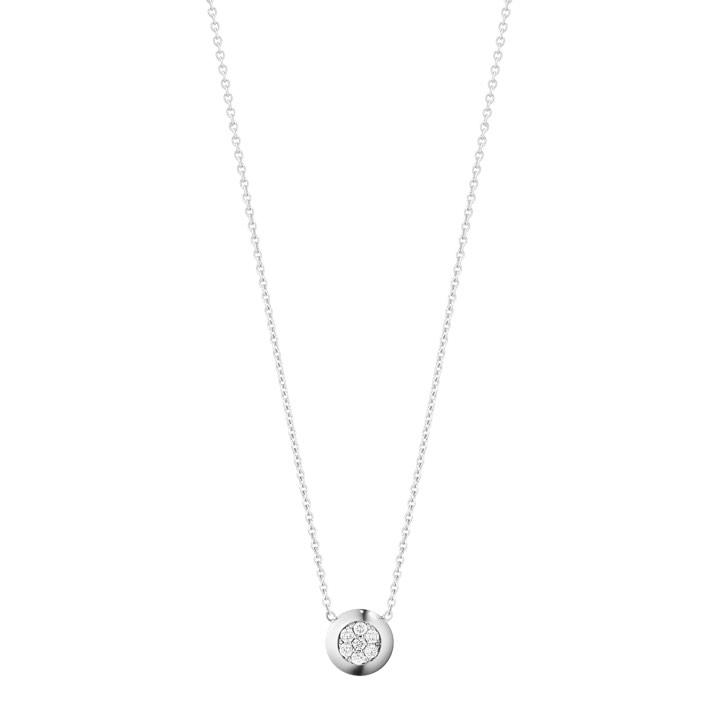 AURORA Pendente Ouro branco Diamante PAVÉ 0.10 ct CT no grupo Colares / Colares de diamantes em SCANDINAVIAN JEWELRY DESIGN (3517137)