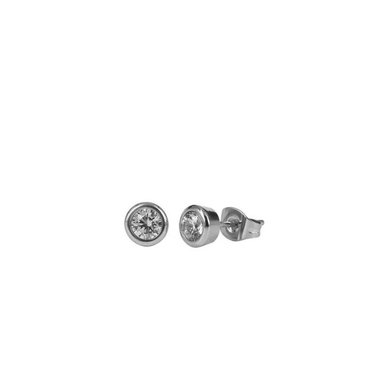 LILLY 4 mm Brincos Aço no grupo Brincos / Brincos de prata em SCANDINAVIAN JEWELRY DESIGN (357637)