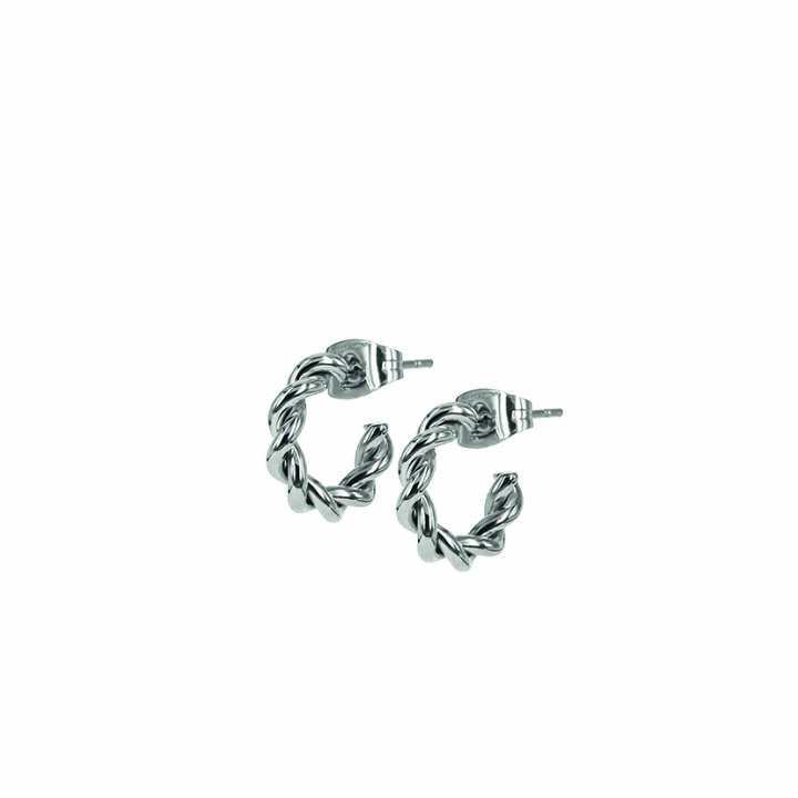 TWIST Mini Brincos Aço no grupo Brincos / Brincos de prata em SCANDINAVIAN JEWELRY DESIGN (359105)