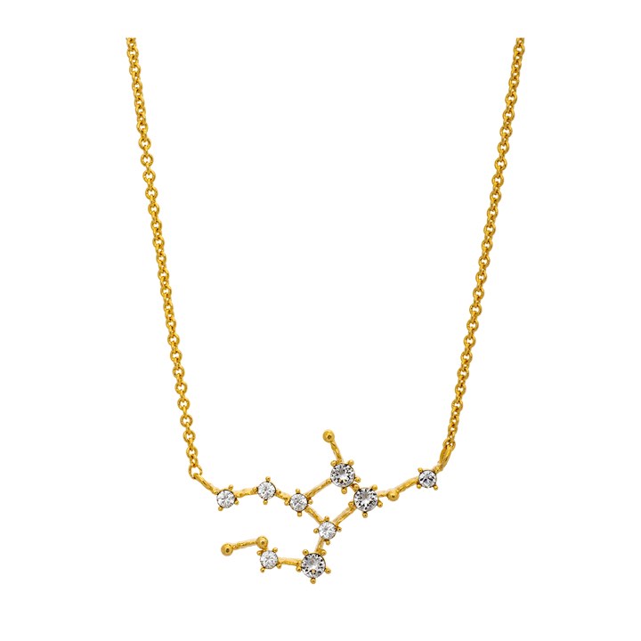 Virgo (Jungfrun) star sign Colares - Crystal (Ouro) no grupo Colares / Colares de ouro em SCANDINAVIAN JEWELRY DESIGN (43008)