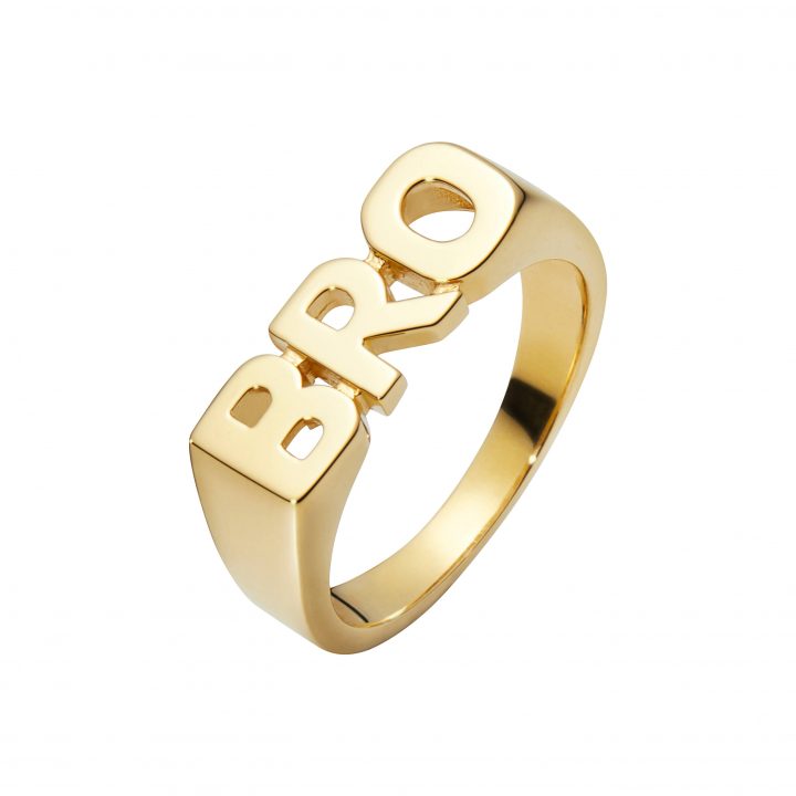 BRO Ring Goldplated Silver no grupo Anéis / Anéis de ouro em SCANDINAVIAN JEWELRY DESIGN (500463YG)
