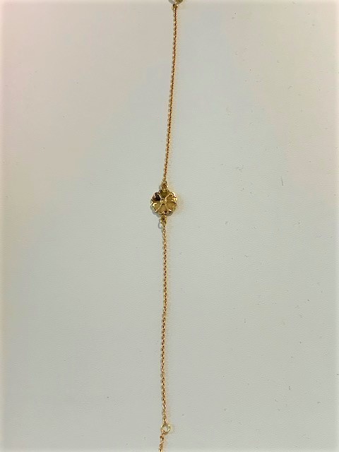 Uppland Pulseira 1 blomma Ouro 17+2 cm no grupo Pulseira / Pulseiras de ouro em SCANDINAVIAN JEWELRY DESIGN (820078180)