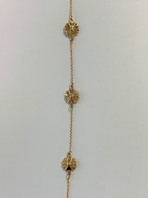 Uppland Pulseira 3 blommor Ouro 17+1 cm no grupo Pulseira / Pulseiras de ouro em SCANDINAVIAN JEWELRY DESIGN (820079180)