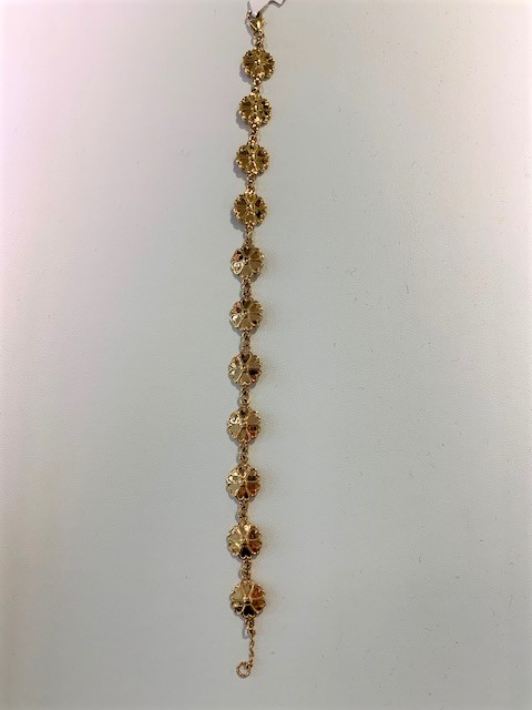 Uppland Pulseira 10 blommor Ouro 18+1 cm no grupo Pulseira / Pulseiras de ouro em SCANDINAVIAN JEWELRY DESIGN (820080180)