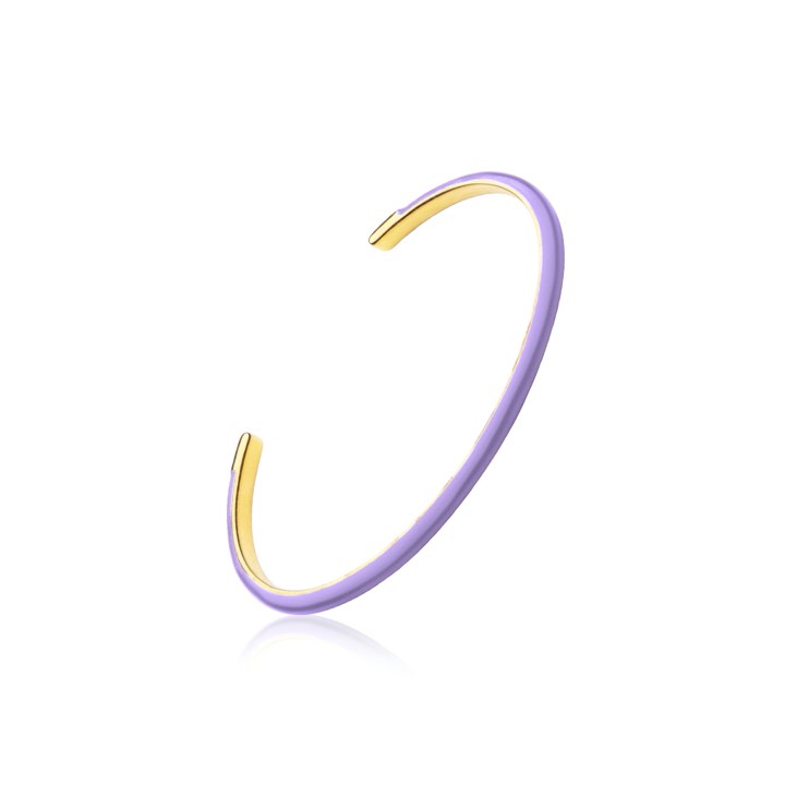 Enamel cuff purple (Ouro) no grupo Pulseira / Pulseira rígida em SCANDINAVIAN JEWELRY DESIGN (B2205GEPU-OS)