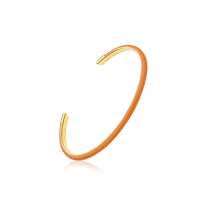 Enamel cuff orange (Ouro) no grupo Pulseira / Pulseira rígida em SCANDINAVIAN JEWELRY DESIGN (B2205GPEO-OS)