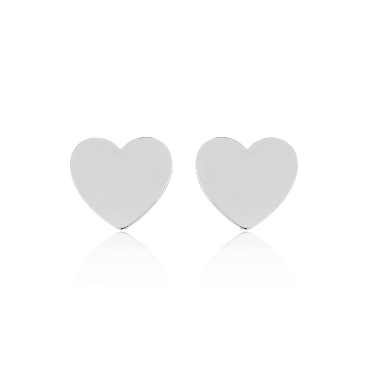 Heart Mini Studs Brinco (Prata) no grupo Brincos / Brincos de prata em SCANDINAVIAN JEWELRY DESIGN (E1451RHS0-OS)