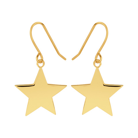 Star Hook Brinco (Ouro) no grupo Brincos / Brincos de ouro em SCANDINAVIAN JEWELRY DESIGN (E2103GPS0-OS)