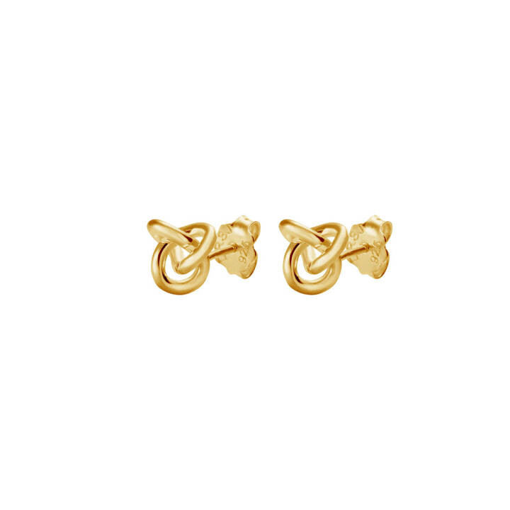 Le knot drop Brinco Ouro no grupo Brincos / Brincos de ouro em SCANDINAVIAN JEWELRY DESIGN (LKT-E10000-G)