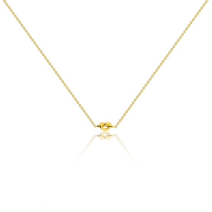 Knot Colares (Ouro) 40-45 cm no grupo Colares / Colares de ouro em SCANDINAVIAN JEWELRY DESIGN (N1588GPS0-OS)